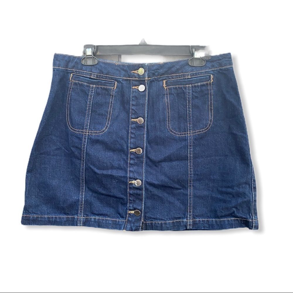 TopShop Moto Denim Mini Skirt